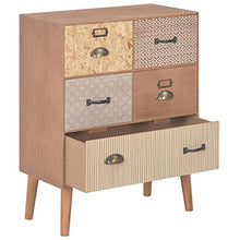 vidaXL Credenza con 5 Cassetti Decorativa in MDF Elegante Robusta Moderna Armadietto Cassettiera in MDF Marrone 60x30x78 cm