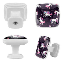 Arcobaleno di unicorno 4 PCS Pomelli per Porta, Pomolo per Mobile, Pomelli per Mobili con Viti, Maniglia per Armadietto, Pomelli per Porta, Pomelli per Cassetti per Porta, Armadio, Cassetto e Credenza