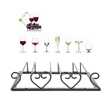 Portabottiglie da 3,5 pollici, espositore per bicchieri da vino a forma di cuore, per cucina(3 slots)