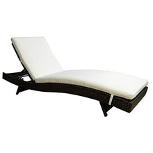 Outsunny Sedia a Sdraio Lettino Prendisole Portata 180 kg da Giardino Spiaggia Alluminio Polyrattan 200 x 71 x 89cm Marrone