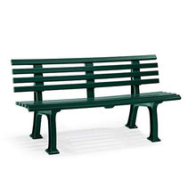 Panca di Esterno in plastica – A 9 Lame – Larghezza 1500 mm, bianco – Panca Panca di Esterno Panca in plastica banchi banchi di Esterno banchi in plastica