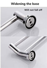 ABWYB Portasciugamani in acciaio inox 304, barra porta asciugamani a doppia asta senza punch, barra per asciugamano da parete – L 70 cm