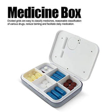 01 Scatola per medicinali Elettronica, Dispenser Automatico di Pillole Non tossico Multifunzionale, a Prova di umidità per i Viaggi a casa Che escono(6 Grid Gray)