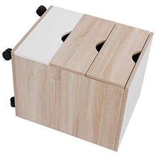 Emoshayoga File Cabinet 3 cassetti Comodino Moderno 40 x 40 x 57 cm Comodino per Arredamento Camera da Letto Home Office
