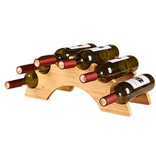 RINGLICHT F Portabottiglie Vino di Legno DIY Portabottiglie per Borracce E Bottiglie per 6 Bottiglie per Ripiani, Cantinetta per Vino, Portabottiglie bambù, Organizzatore Bottiglie Vino