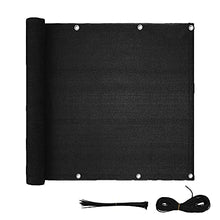 SMNVCKJ Ombrellone antivento Net Shelter Privacy Screen Brise con fibbia, per esterni, balcone, giardino, recinzione con cravatte (nero 1 x 5 m)