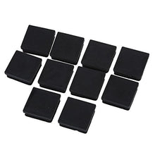 Heritan 10 Pezzi 40 mm x 40mm Cappucci Neri Quadrato di plastica Tubo Inserti