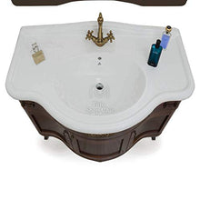 Shop Chic Arredo bagno classico london bombato noce con top in ceramica