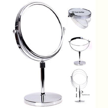 HIMRY Ingranditori 10X Specchi da Trucco, Regolabile in Altezza, Doppia Faccia, con Piedistallo, 8 Pollici Specchio Bagno da Tavolo, Specchio Rasatura, Specchio Cosmetico, Cromato, KXD3114-10x
