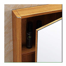haozai Specchio da Bagno Specchio Arredobagno con Cornice (60 X 70 X13 Cm) pensile Bagno Sospeso,Specchio Contenitore Bagno,con Portasciugamani,Marrone 20