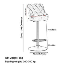 Sgabelli da Bar Sedia 2pcs Bar Sgabelli Regolabili, Flannelette 360 Sedie ° Swivel Bar, con Schienale Contatore Altezza della Barra Sgabelli Home Cucina Colazione Sedie Regolabile Sgabello da Bar