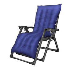SHUAIIJUAN Sedia per il tempo libero domestico Sedie Zero Gravity Sdraio da giardino Poltrone Outdoor Patio pieghevole reclinabile con lega di ferro Square Frame Leg and Blue Cushion Max.200kg