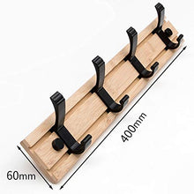 STZLY Appendiabiti Moda Legno Libero di punzonatura Hook Coat Rack Gancio del Gancio for la Camera da Letto Soggiorno o Guardaroba, Risparmiare Spazio Dimensioni: 4 Ganci