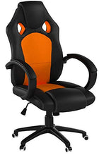 SONGMICS Poltrona Girevole da Ufficio, Direzionale, Ergonomica, Portata Massima 150 kg, Arancione