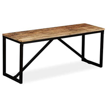 Festnight- Panca in Legno Massello di Mango 110x35x45 cm