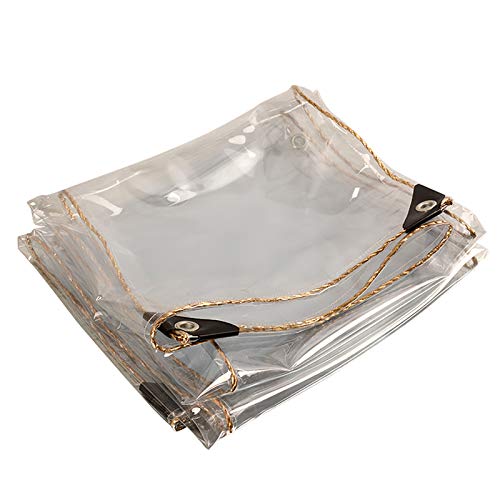 SDFGO Telone Occhiellato Impermeabile Trasparente, Copertura Protettiva per Gazebo per Mobili da Giardino, Piscina, Auto, Copertura per Balcone(Size:1 * 3m)
