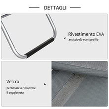Outsunny Lettino Prendisole in Alluminio, Sedia Sdraio da Giardino in Textilene Nero con Poggiatesta Rimovibile 160x60x65cm