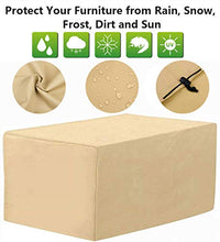 WYYL Copertura Tavolo Esterno, Copertura per Mobili da Giardino, Resistente allo Strappo, Tessuto 420D Oxford Quadrato Protezione Cover, Rettangolare, Impermeabile, Antivento, Anti-UV