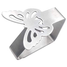 Pppby - Set di 6 mollette per tovaglia, in acciaio inox, regolabili, per tavoli all'aperto, picnic, barbecue, feste di matrimonio
