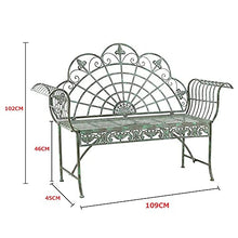 GaoF Panchina per terrazza Panchine per Il Tempo Libero da Esterno, Panchina da Giardino in ghisa Resistente alle intemperie e antiruggine, Panchine Decorative Singole e Doppie Retro con schienali e