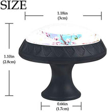 Teste rosse dell'acquerello Crane Japanese Cherry Blossoms Pomelli per Porta Set di 4 Pomelli per Mobili Manopole per Cassetti Cucina Armadio Vetro