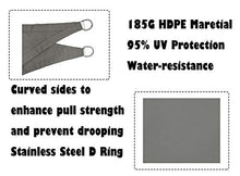 Ommda Tenda a Vela Rettangolare da Esterno Panno di Oxford 95% Protezione Tenda a Vela Parasole Antipioggia Solare Anti UV per Balcone Patio Grigio 2x3m