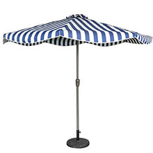 Sunshade all'aperto Spiaggia da sole ombrellone 2.7m a mano a mano a mano a mano a strisce Balcone Balcone ombrello Tempo libero Terrazza Giardino Villa Patio Ombrello senza base ( Color : Blue )