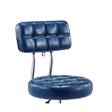 SXRDZ Sgabello con rotelle con Schienale con Girevole Idraulico Gas Sollevare Massage Chair di Bellezza Sgabello su Ruote (Color : Blue)