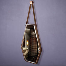 JKCKHA Bagno Specchio Appeso, personalità Ferro battuto Specchio - Bathroom Vanity Specchio - Specchio Bagno - Specchio Quadrato - Bagno Europea Specchio