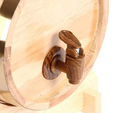 HWhome Botti da Vino Orizzontali in Rovere Botte di Vino, 5L Built-in Lamina di Alluminio Fodera di Whisky Barrel Wine Cooler Secchio Ristorante Bar Decorazione Festa di Nozze Botte di Vino