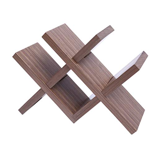 GLJMTY Cremagliera del Vino - scaffale del Vino di Legno Solido, scaffale di stoccaggio della Sala da Pranzo della casa 24 × 12 × 33cm