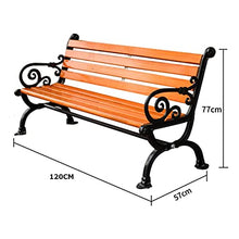 GaoF Panchina da Giardino per Esterni Panchine da terrazza per Il Tempo Libero, panchina da Patio anticorrosione e antiruggine Realizzata con Gambe in Alluminio e Legno di Pino, panchina spaziosa e