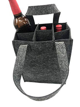 iZoeL | Porta bottiglia | Feltro con divisori | Per 6 bottiglie/9 bottiglie perfetto per picnic, viaggi e feste, Feltro, 6 Flaschen