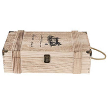 Portabottiglie per Vino, Scatola per Vino Rosso, Portatile 2 Bottiglie retrò Vintage per Ufficio casa
