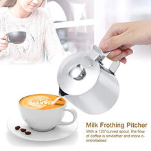 Rockyin 350ml in Acciaio Inox Latte Craft caffè Latte Che Schiuma Arte Brocca Brocca Mug Cup con Coperchio