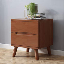 XMSIA Comodini Nordic Style Curvo in Legno massello Comodino da Letto Camera da Letto Cabinet Cabinet Cabinet Armadio di stoccaggio Due cassetti Mobili Soggiorno Camera da Letto