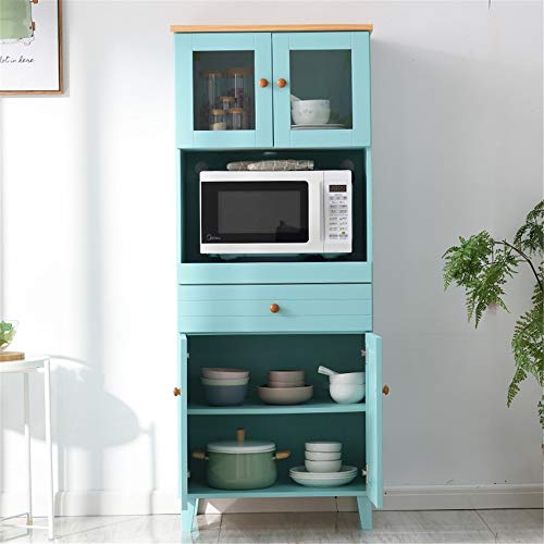 LULUVicky in Piedi Bagagli Petto in Piedi Bagagli Petto Utility Governo Buffet Ingresso Bar Storage Table Cassetto Bassa Credenza (Color : Blue, Size : 60x40x150cm)