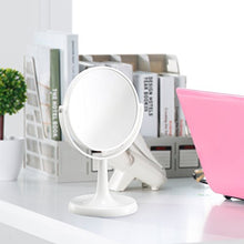 Mari Home - Vanità specchio di trucco, Ingrandimento 1X e 3X, Specchio cosmetico bianca, Specchio da tavolo con piedistallo bilaterale