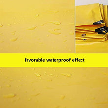 HZWLF Grande Tela Cerata Resistente, teloni, Tela Cerata in PVC 0,55 mm tettoia Esterna Giardino Tenda Parasole Impermeabile Tenda da Sole Tenere Calda Tenda, Giallo, 2X2 m
