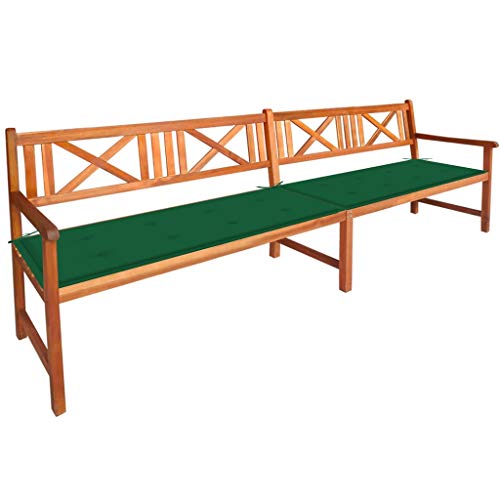 vidaXL Panca da Giardino con Cuscini 240 cm in Massello Acacia