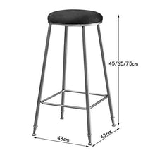IG Sgabelli da Bar Cucina Sgabelli da Cucina Sgabelli da Cucina Sedie da Pranzo Poggiapiedi Poggiatesta Tappezzeria Casual Sgabello da Pub Alto Casual, con Cuscino in Velluto,Blu,45Cm.