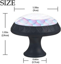 Scala a sirena con motivo blu rosa Pomelli per Porta Set di 4 Pomelli per Mobili Manopole per Cassetti Cucina Armadio Vetro