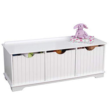 Kidkraft 14564 Nantucket - Panca in Legno con 3 Cassettoni Portaoggetti, per la Cameretta dei Bambini, Bianco