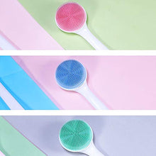 ASFD Spazzola per Doccia con Manico Lungo in Silicone Spazzola per Doccia con spazzolino da Bagno in Legno Rosa