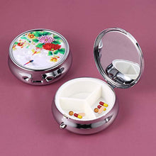 DOITOOL - Contenitore per pillole da viaggio, 6 pezzi, portatile, rotondo, creativo, a tre custodie, in metallo, per medicine e pillole (colori misti)