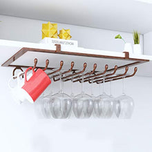 FYLHX Multifunzione Vino Cremagliera di Vetro,Portabicchieri da Vino sotto Cabinet Cremagliera del Vino per La Cucina Bar Appeso Cremagliera del Bicchiere di Vino.