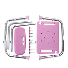 LXLAMP Sedile Doccia con Schienale Rosa con Braccioli, Sgabello Doccia Antiscivolo Regolabile in Altezza for Sedile Doccia for Robuste Gambe in Alluminio, Sedia da Doccia