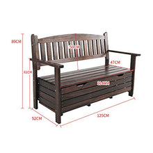 Panca Portaoggetti da Esterno In Legno Garden Deck Bin,Panca da Terrazzo Con Schienale E Braccioli,Posti A Sedere Sul Balcone del Patio,Utilizzato Per Riporre Attrezzi da Giardino E Giochi da Piscin