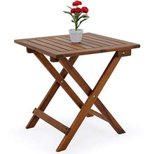 Deuba Tavolino Pieghevole richiudibile Legno Acacia Oliato 46x46x46cm Tavolo Campeggio Giardino Balcone Spiaggia Caffé