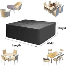 DIELUNY - Set di coprisedili per mobili da giardino, 330 x 220 x 90 cm, impermeabili, per mobili da giardino, set di mobili